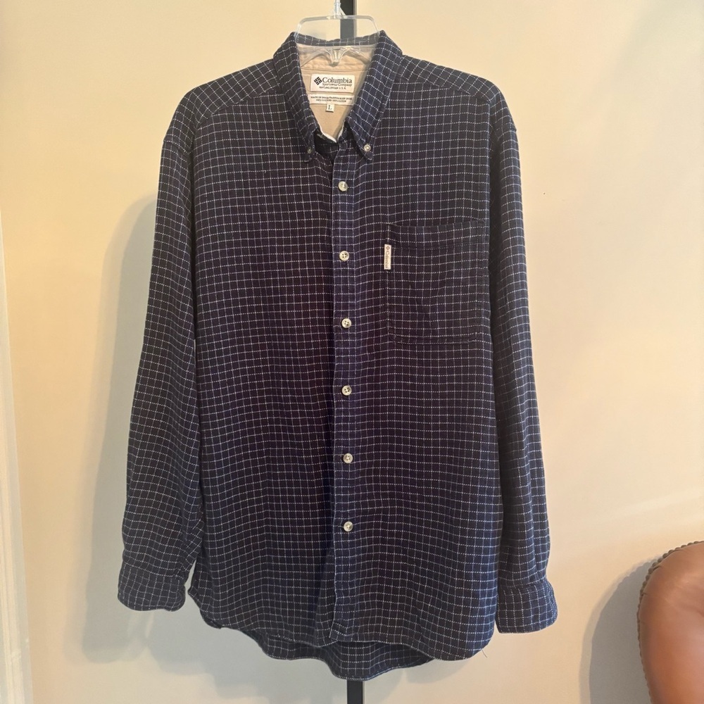 Columbia Blue Casual Button Down Shirt